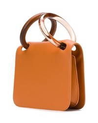 Sac fourre-tout en cuir orange Roksanda