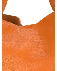 Sac fourre-tout en cuir orange Jil Sander