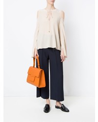 Sac fourre-tout en cuir orange Sarah Chofakian