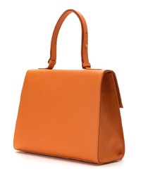 Sac fourre-tout en cuir orange Sarah Chofakian