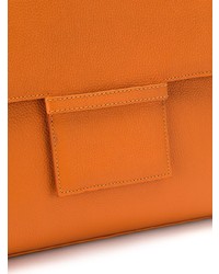 Sac fourre-tout en cuir orange Sarah Chofakian