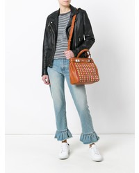 Sac fourre-tout en cuir orange Serapian