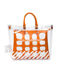 Sac fourre-tout en cuir orange Heron Preston