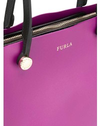 Sac fourre-tout en cuir pourpre Furla