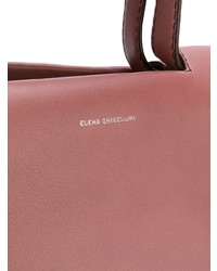 Sac fourre-tout en cuir rose Elena Ghisellini