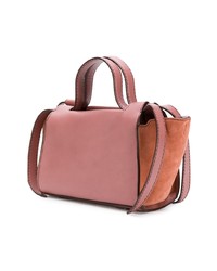 Sac fourre-tout en cuir rose Elena Ghisellini