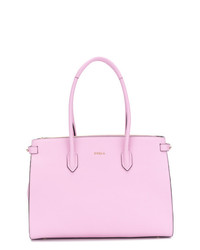 Sac fourre-tout en cuir rose Furla