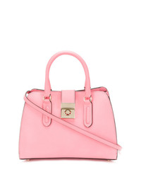 Sac fourre-tout en cuir rose Furla