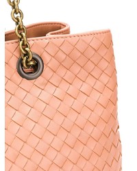 Sac fourre-tout en cuir rose Bottega Veneta