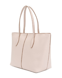 Sac fourre-tout en cuir rose Tod's