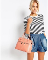 Sac fourre-tout en cuir rose Modalu