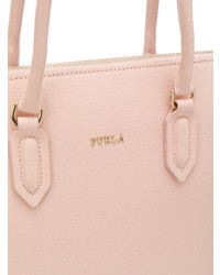 Sac fourre-tout en cuir rose Furla