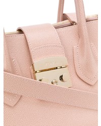 Sac fourre-tout en cuir rose Furla