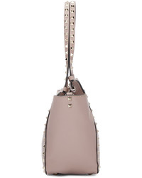 Sac fourre-tout en cuir rose Valentino