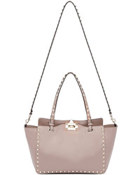 Sac fourre-tout en cuir rose Valentino