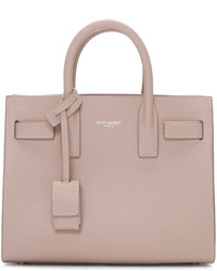 Sac fourre-tout en cuir rose Saint Laurent