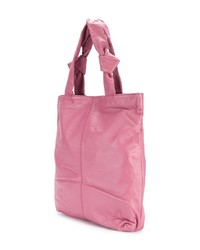 Sac fourre-tout en cuir rose John Galliano