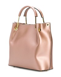 Sac fourre-tout en cuir rose Marc Ellis