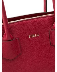 Sac fourre-tout en cuir rouge Furla