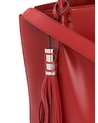 Sac fourre-tout en cuir rouge Tod's