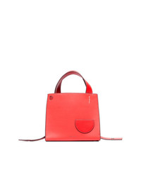 Sac fourre-tout en cuir rouge Danse Lente