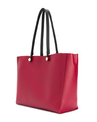 Sac fourre-tout en cuir rouge Furla