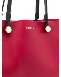 Sac fourre-tout en cuir rouge Furla