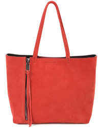 Sac fourre-tout en cuir rouge Elena Ghisellini