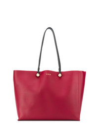 Sac fourre-tout en cuir rouge Furla