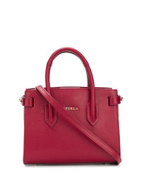 Sac fourre-tout en cuir rouge Furla