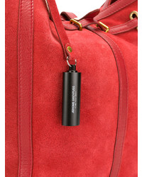 Sac fourre-tout en cuir rouge Jerome Dreyfuss