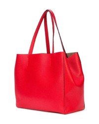 Sac fourre-tout en cuir rouge Valextra