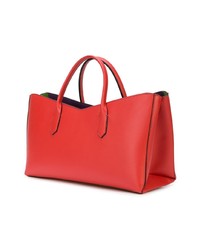 Sac fourre-tout en cuir rouge Sara Battaglia