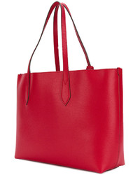 Sac fourre-tout en cuir rouge Burberry