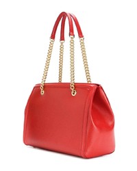 Sac fourre-tout en cuir rouge Salvatore Ferragamo