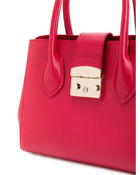 Sac fourre-tout en cuir rouge Furla