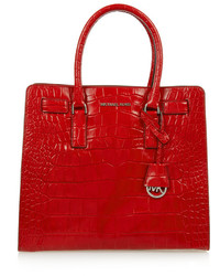 Sac fourre-tout en cuir rouge MICHAEL Michael Kors