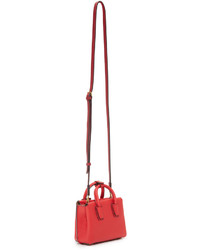 Sac fourre-tout en cuir rouge MCM