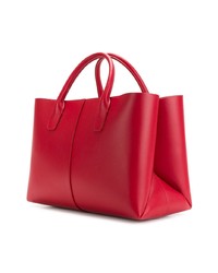 Sac fourre-tout en cuir rouge Mansur Gavriel