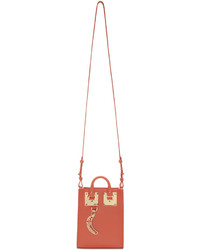 Sac fourre-tout en cuir rouge Sophie Hulme