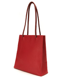 Sac fourre-tout en cuir rouge Sarah Chofakian