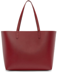 Sac fourre-tout en cuir rouge Mansur Gavriel