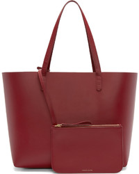 Sac fourre-tout en cuir rouge Mansur Gavriel