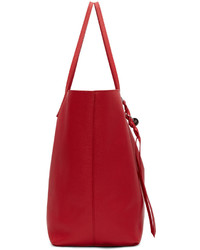 Sac fourre-tout en cuir rouge Alexander McQueen