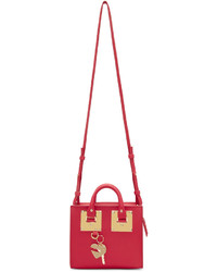 Sac fourre-tout en cuir rouge Sophie Hulme