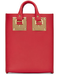 Sac fourre-tout en cuir rouge Sophie Hulme