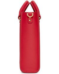 Sac fourre-tout en cuir rouge Sophie Hulme