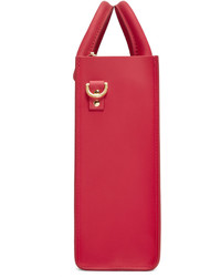 Sac fourre-tout en cuir rouge Sophie Hulme