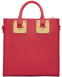 Sac fourre-tout en cuir rouge Sophie Hulme