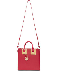 Sac fourre-tout en cuir rouge Sophie Hulme